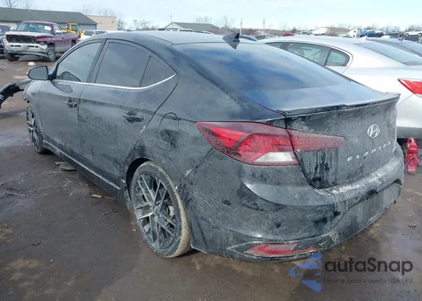 2019 Hyundai Elantra Sport из США, поврежденный, VIN KMHD04LBXKU886874
